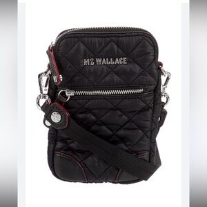 MZ Wallace Crosby Black Quilted Crossbody Dawn Micro Mini cons